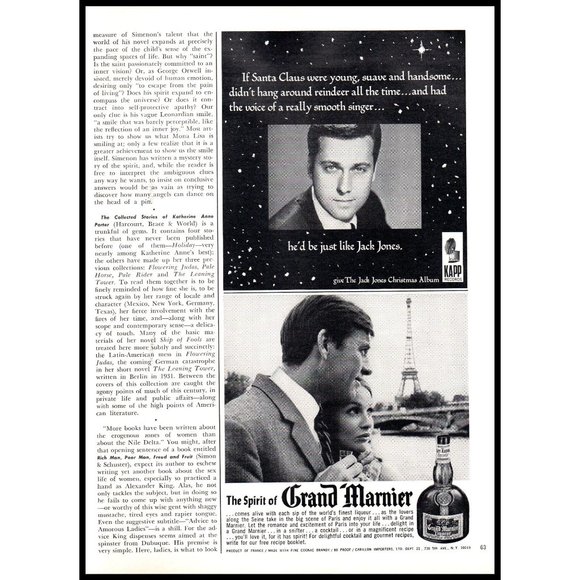 1965 Grand Marnier Liqueur Vintage Print Ad Paris Eiffel Tower Couple Wall Art - Picture 2 of 2